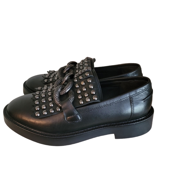 Saint G studded black loafer size 37 NWOB - Picture 3 of 7